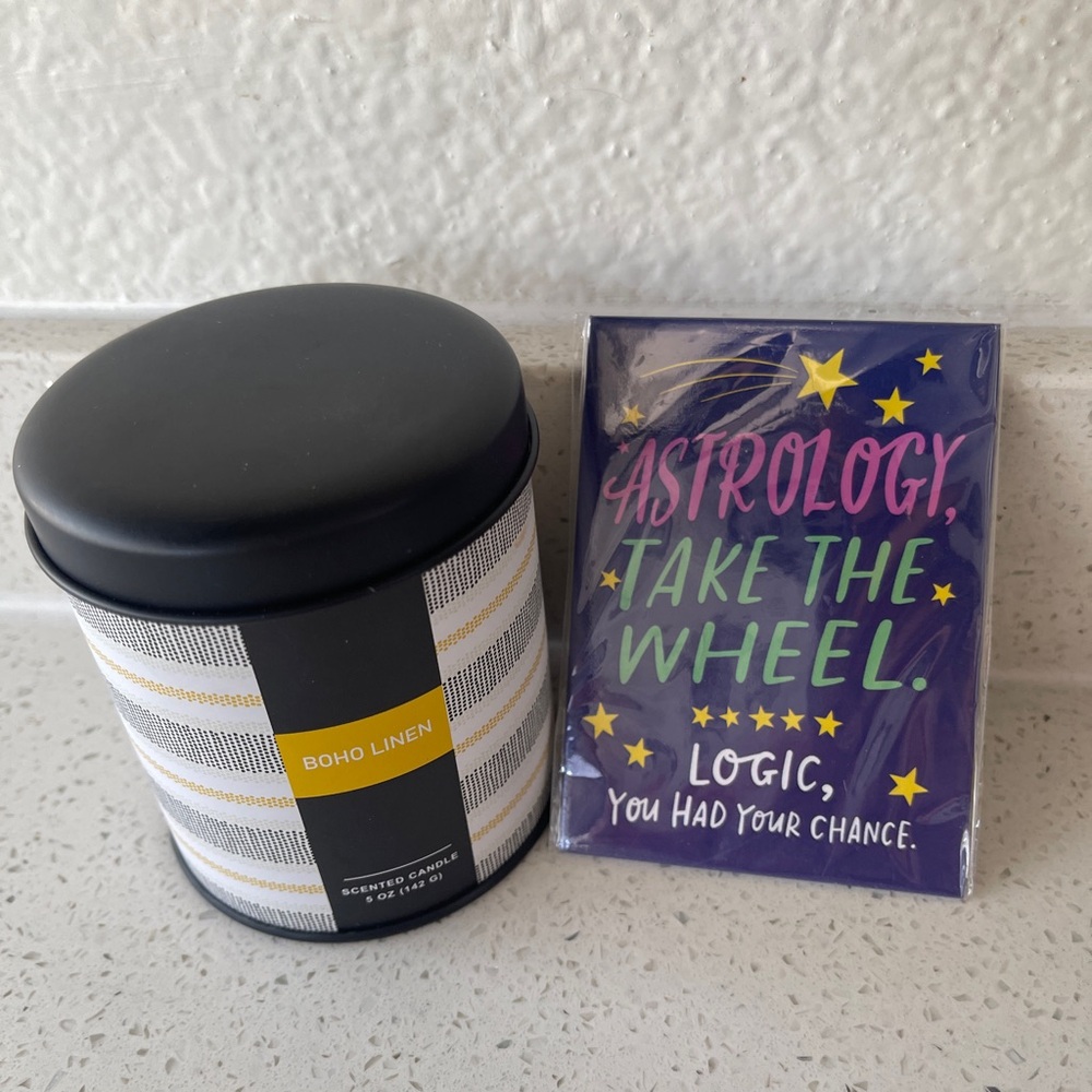 Lot: Candle & Astrology Magnet